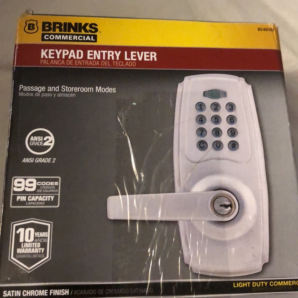 adidas White and Green Electronic Keypad Lever Lock